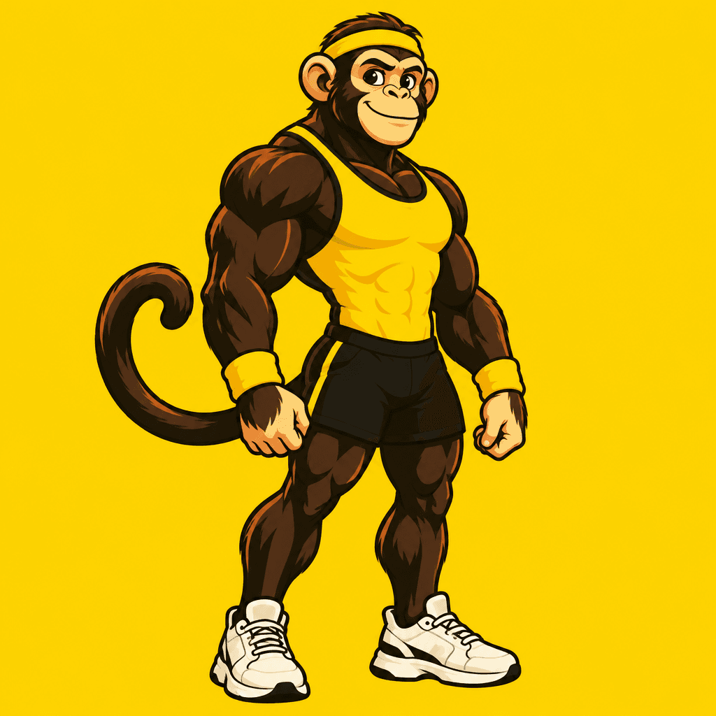 Coach Banana, el chimpancé mascota de Banana Burn